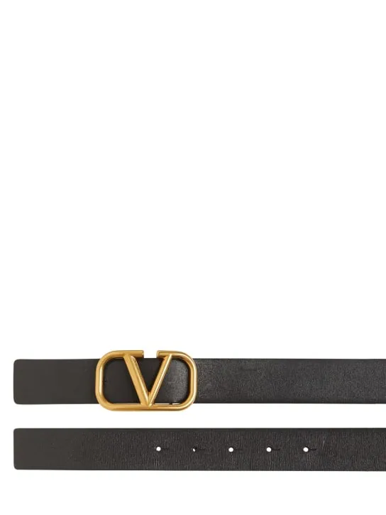 Valentino Garavani   30mm Logo leather belt 