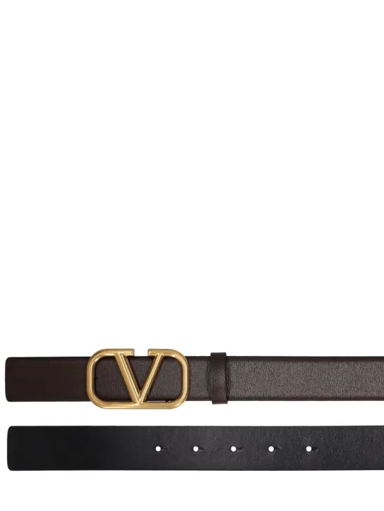 Valentino Garavani   30mm Logo leather belt 