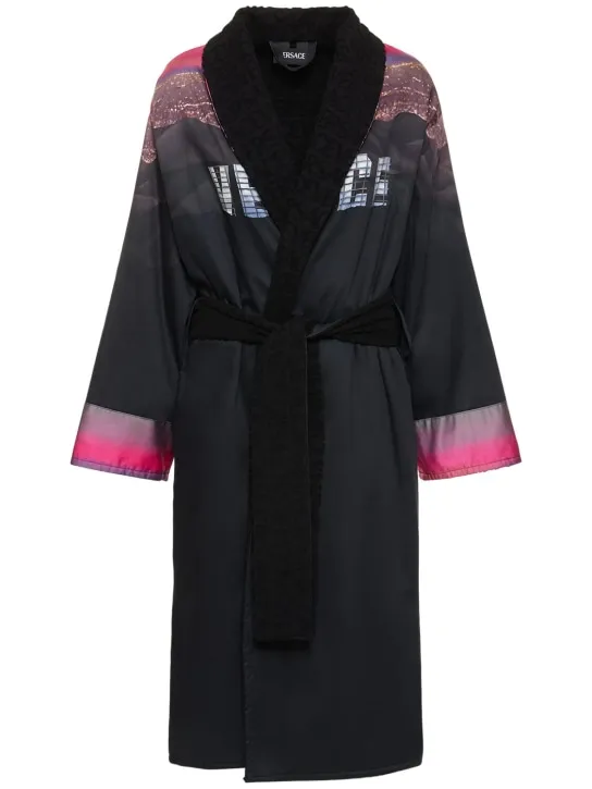 Versace   Heritage printed bathrobe 