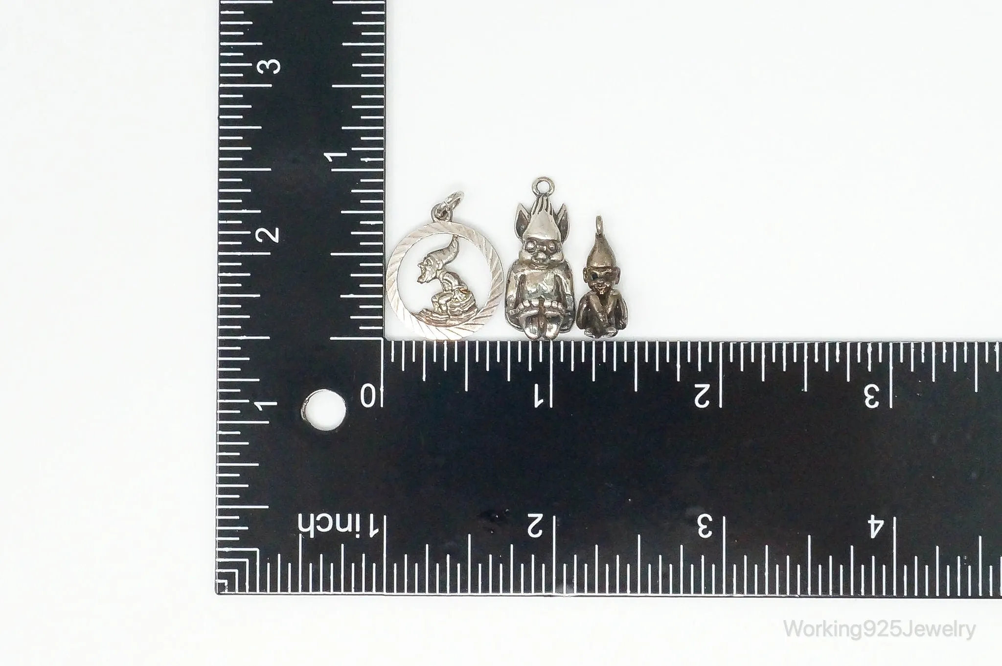 Vintage Gnomes Sterling Silver Charms Lot