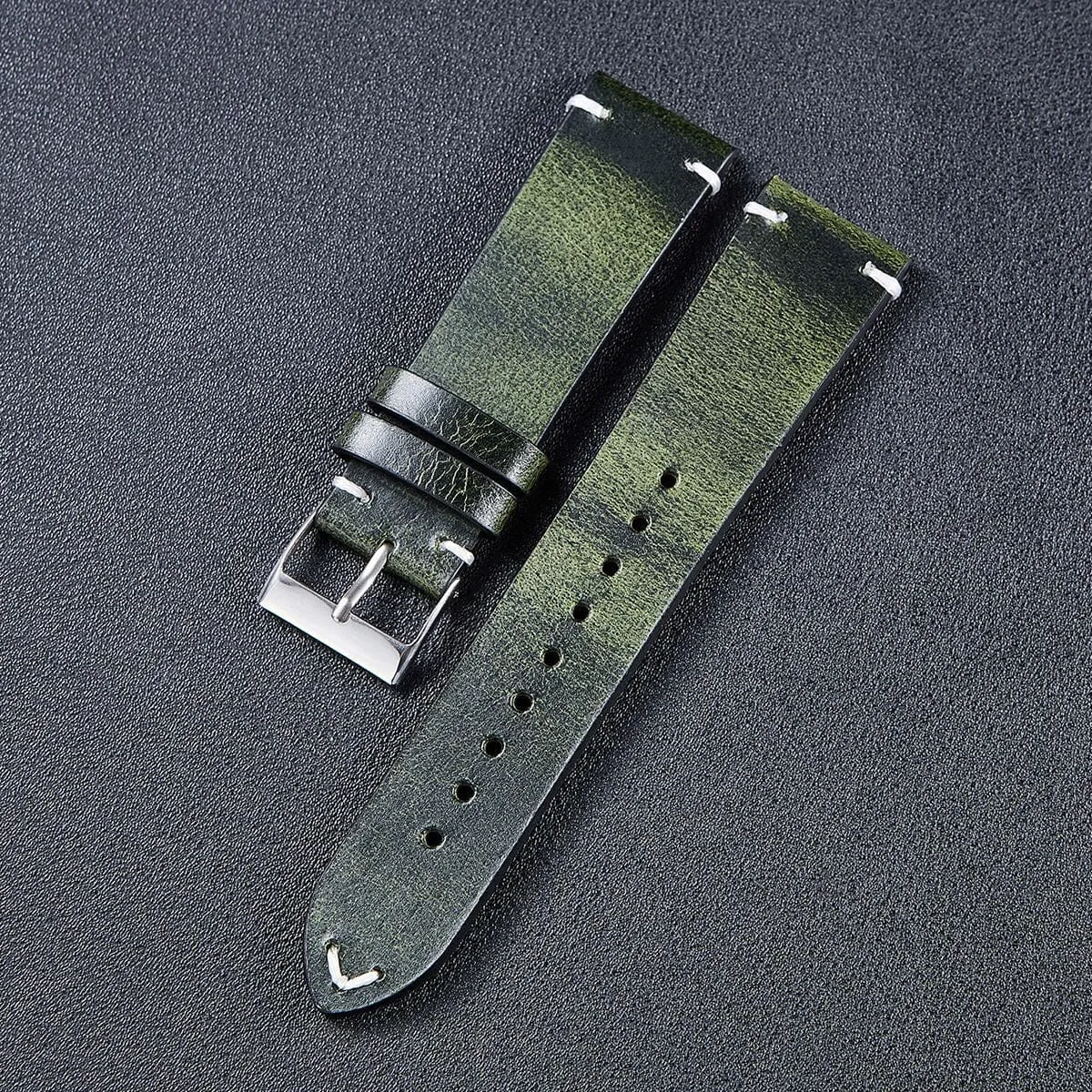 Vintage Oiled Leather Watch Straps Compatible with the Xiaomi Redmi Watch 3 Active, Lite & Youth