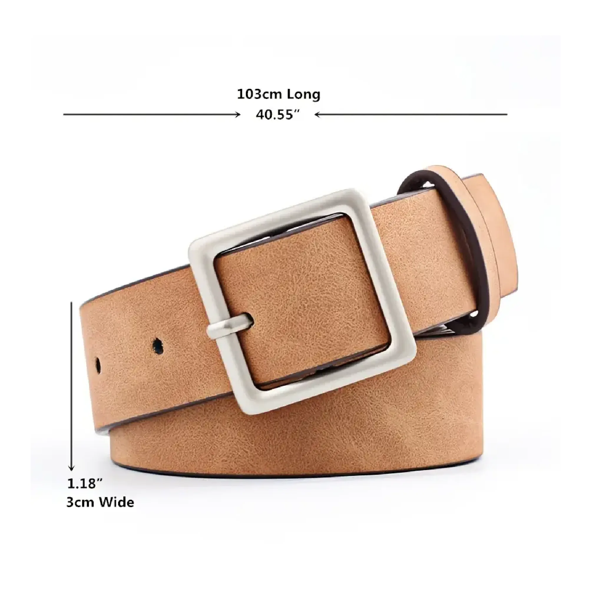 Women Leather Belts For Jeans Luxury Brand Designer Belts Female Square Metal Pin Buckle Belt