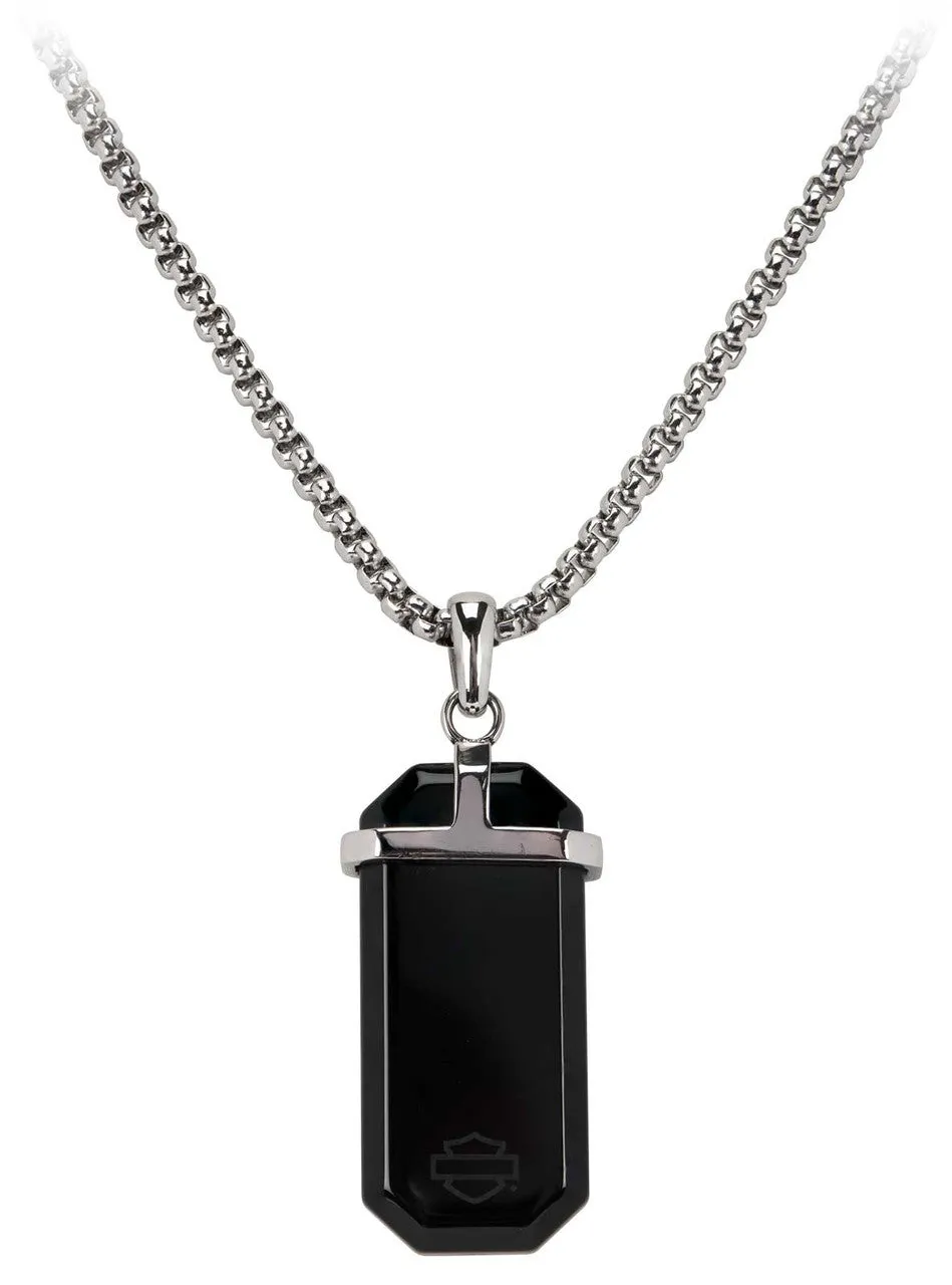 Women's Amulet Onyx Pendant Chain Necklace