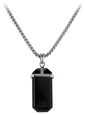 Women's Amulet Onyx Pendant Chain Necklace