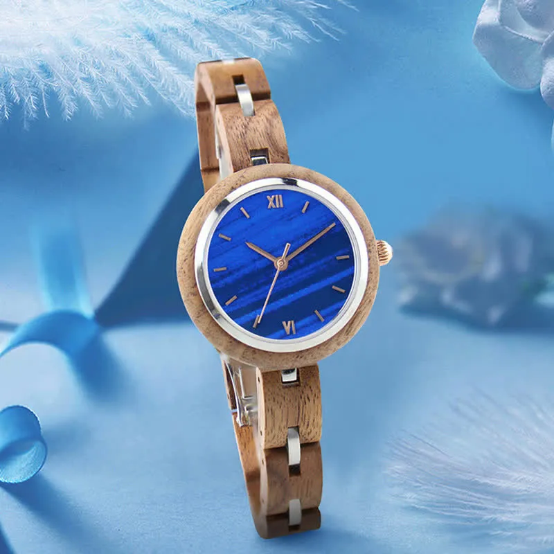 Women's Noble Thin Strap Wooden Watch