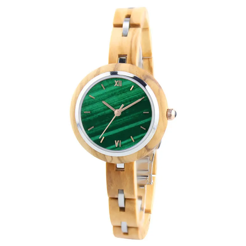 Women's Noble Thin Strap Wooden Watch