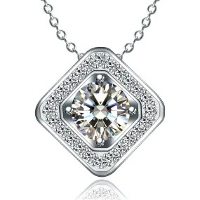 Women's Pendant S925 Sterling Silver Imitation Diamond Crystal Zircon Pendant Pendant for girls