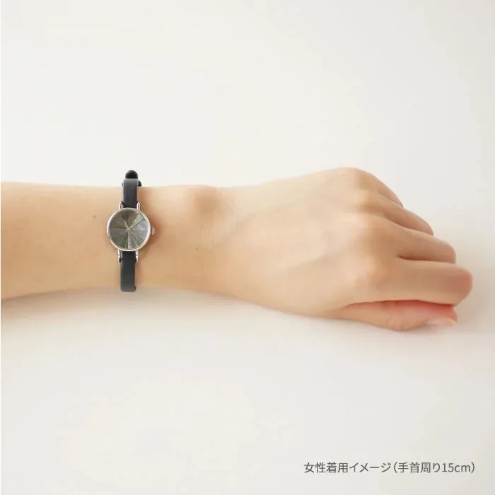 Women's Wristwatch - Black Lip Oyster Pearl Shell, Japanese handmade wrist watch