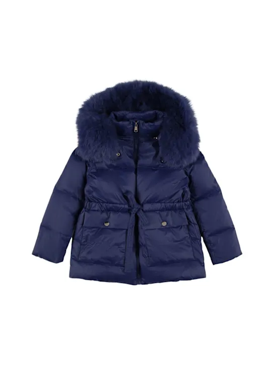 Yves Salomon Enfant   Hooded poly down jacket 