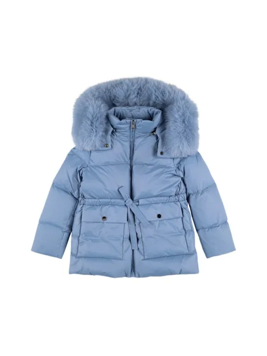 Yves Salomon Enfant   Hooded poly down jacket 